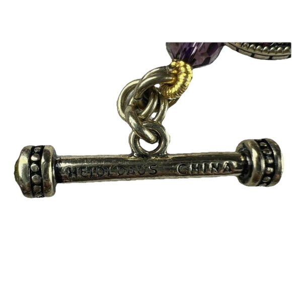 Heidi Daus Multi Color Multi Stone Crystal Necklace 48"L 2.9 Oz Signed Designer - Picture 9 of 13